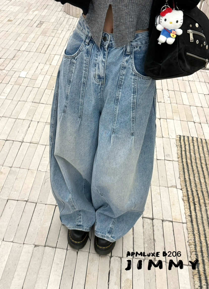 JIMMY韓國代購㊣女裝新款職業推薦人氣真品休閑熱賣26春夏牛仔褲JIMMY/REMAKE牛仔褲