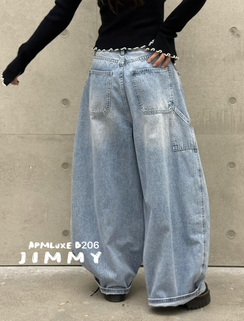 JIMMY韓國代購㊣女裝新款職業推薦人氣真品休閑熱賣26春夏牛仔褲JIMMY/REMAKE牛仔褲