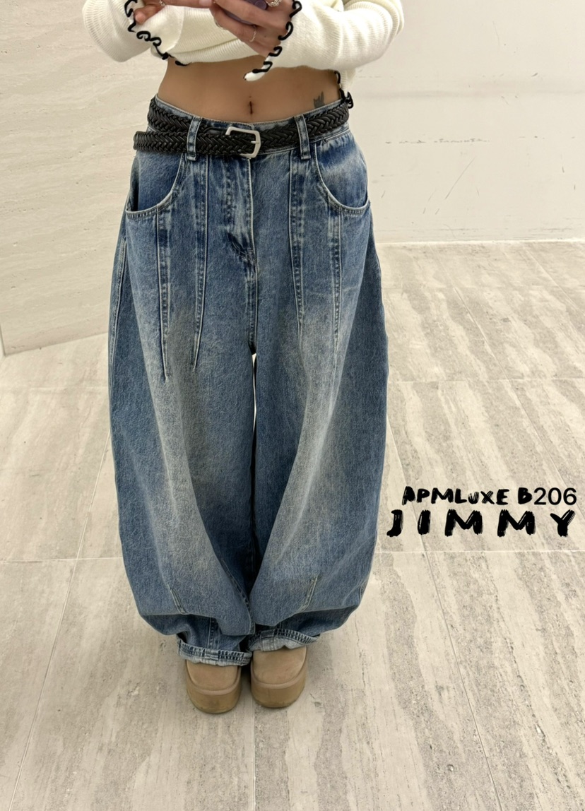 JIMMY韓國代購㊣女裝新款職業推薦人氣真品休閑熱賣26春夏牛仔褲JIMMY/REMAKE牛仔褲