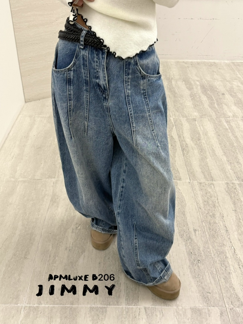 JIMMY韓國代購㊣女裝新款職業推薦人氣真品休閑熱賣26春夏牛仔褲JIMMY/REMAKE牛仔褲