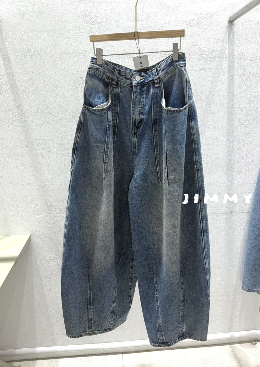 JIMMY韓國代購㊣女裝新款職業推薦人氣真品休閑熱賣26春夏牛仔褲JIMMY/REMAKE牛仔褲圖色2