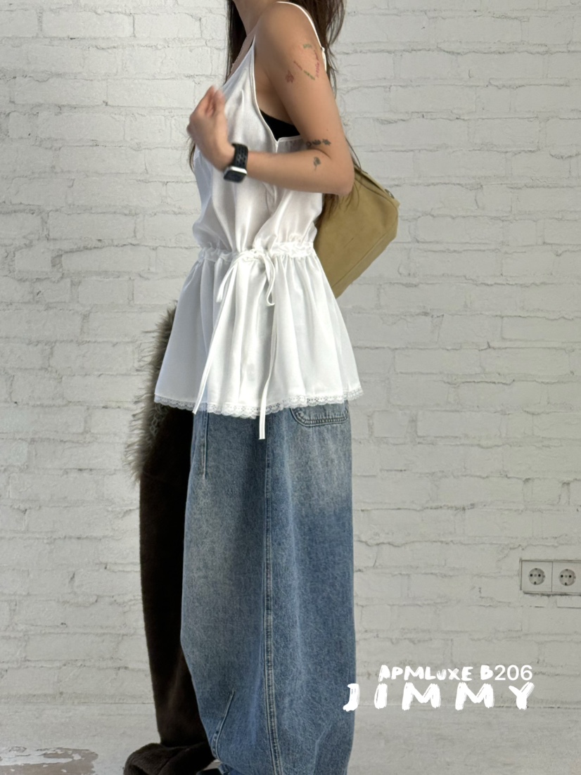 JIMMY東大門直郵㊣女裝新款26春夏休閑推薦時尚吊帶背心雪紡JIMMY/REMAKE吊帶/背心