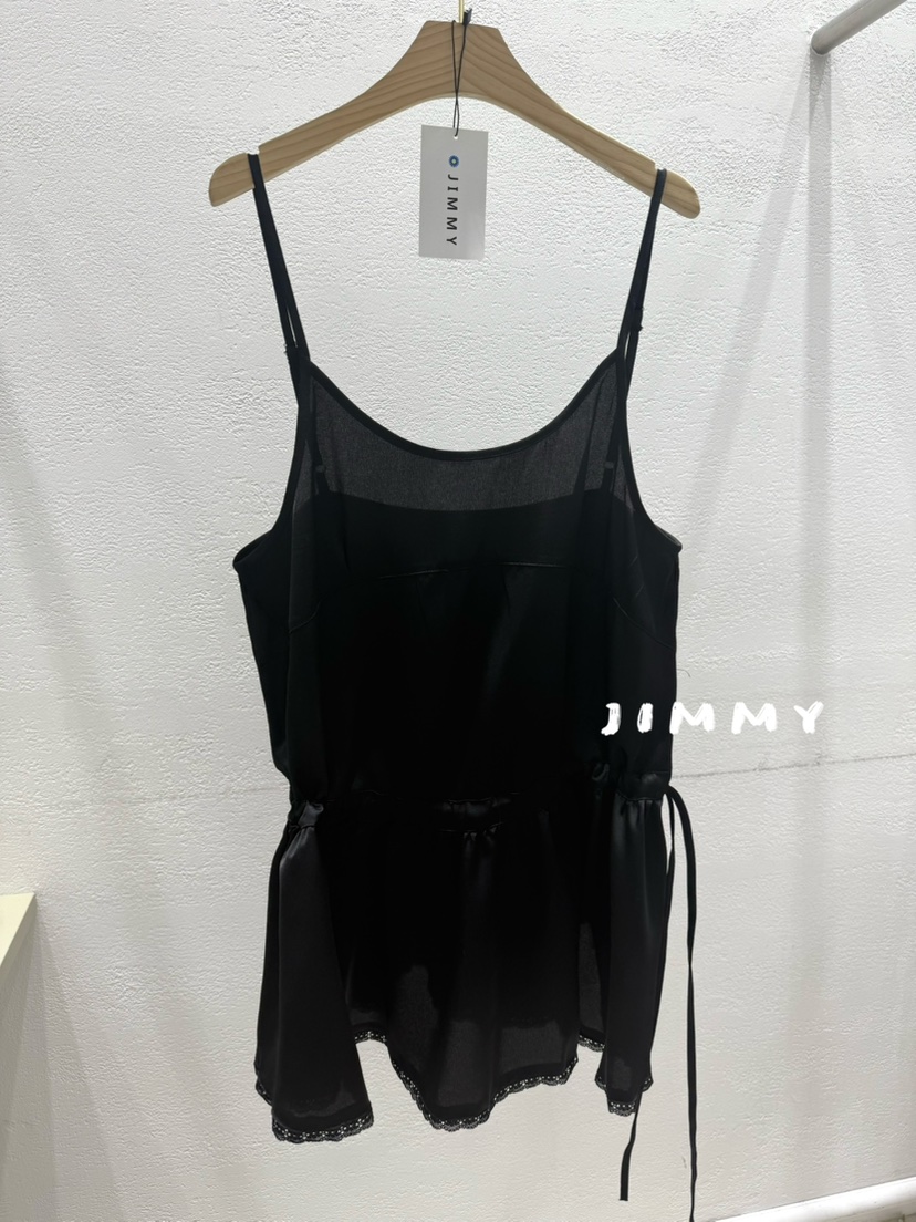 JIMMY東大門直郵㊣女裝新款26春夏休閑推薦時尚吊帶背心雪紡JIMMY/REMAKE吊帶/背心圖色1