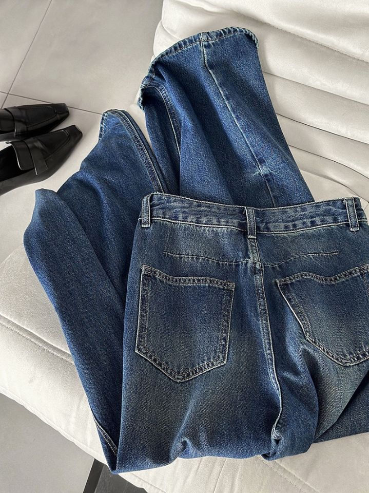 STAY HERE㊣東大門代購女士新款人氣休閑熱賣26春夏牛仔褲STAY HERE牛仔褲