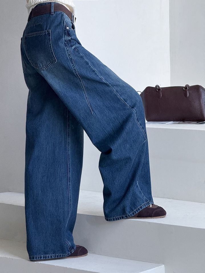 STAY HERE㊣東大門代購女士新款人氣休閑熱賣26春夏牛仔褲STAY HERE牛仔褲