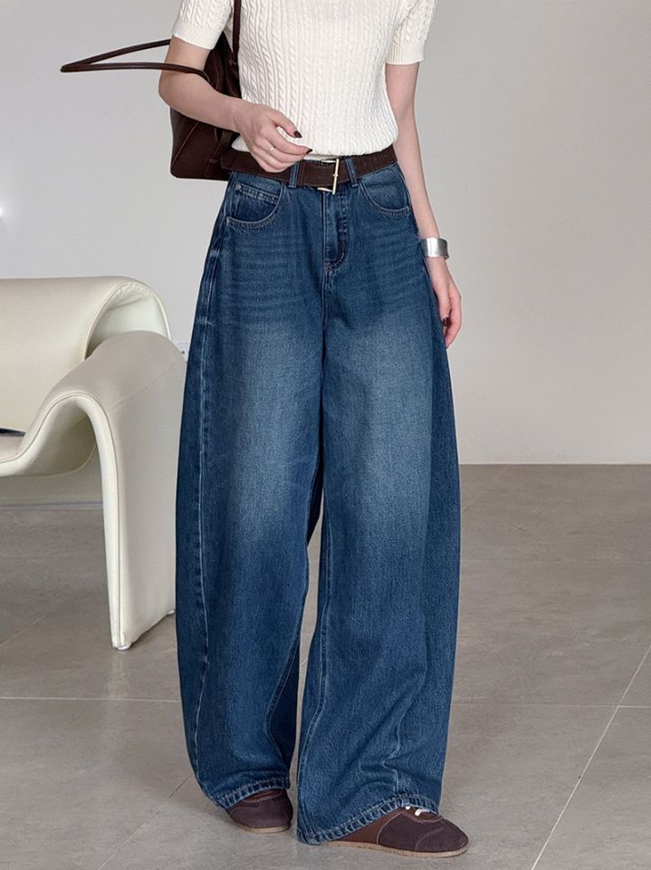 STAY HERE㊣東大門代購女士新款人氣休閑熱賣26春夏牛仔褲STAY HERE牛仔褲