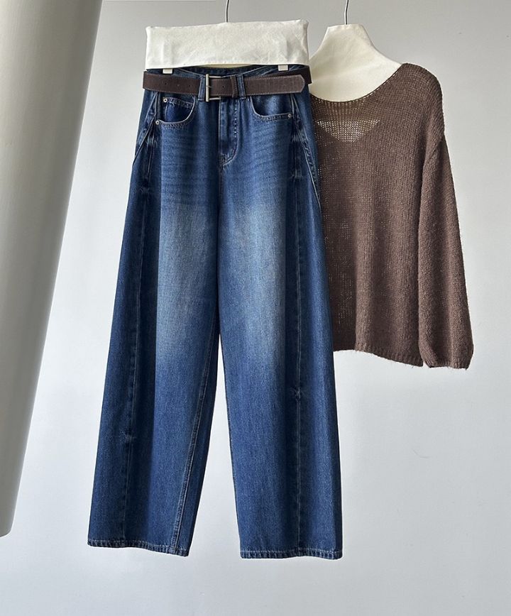 STAY HERE㊣東大門代購女士新款人氣休閑熱賣26春夏牛仔褲STAY HERE牛仔褲