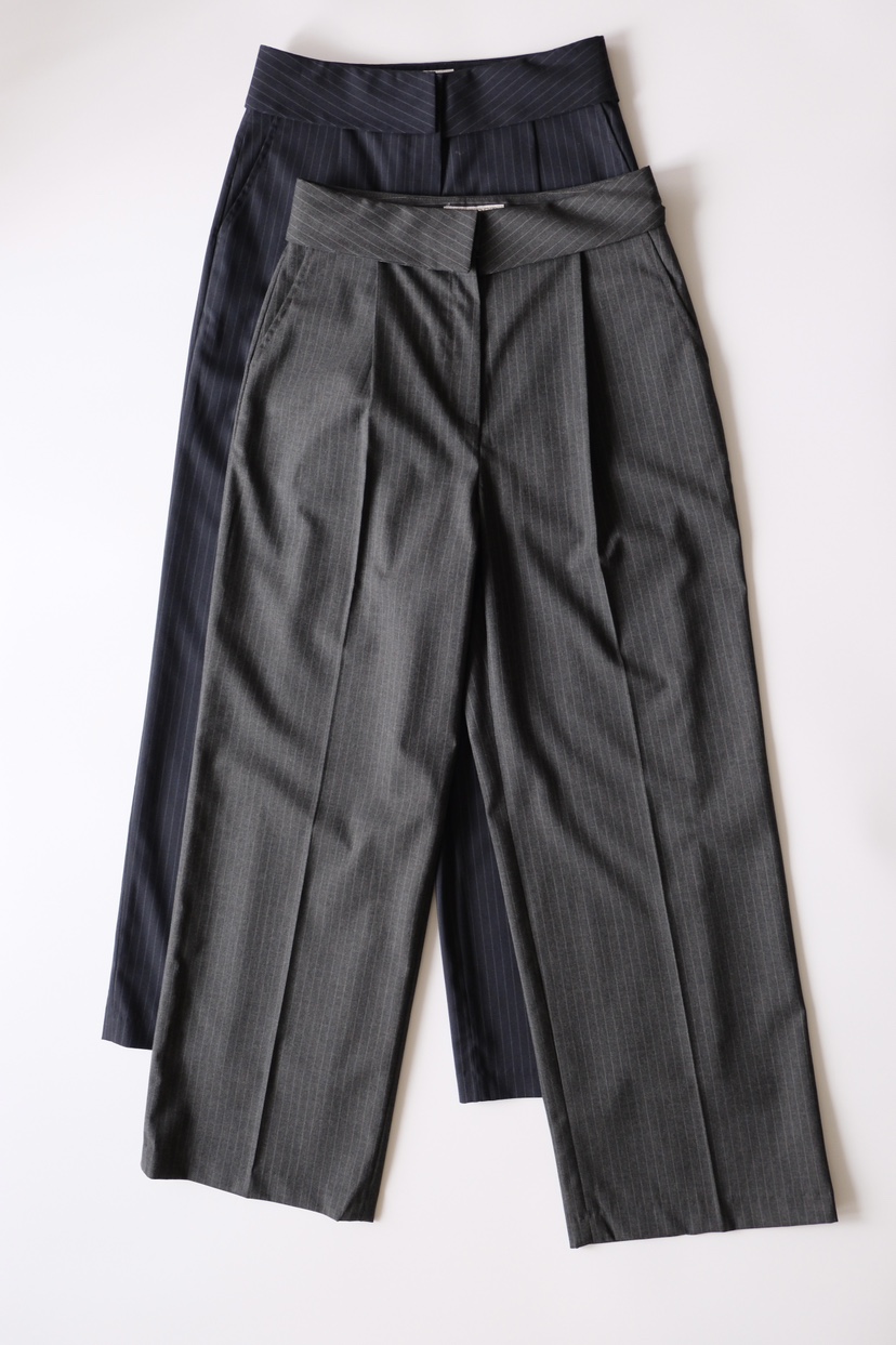 SORBET/FLAT WHITE東大門直郵㊣女裝新品休閑熱賣休閑褲條紋SORBET/FLAT WHITE休閑褲