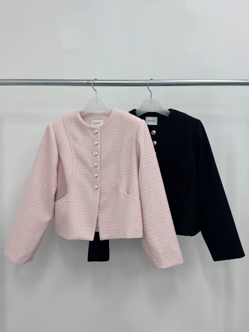 MOSMOS韓國直郵㊣女裝新品人氣休閑時尚真品推薦夾克粗花呢MOSMOS夾克