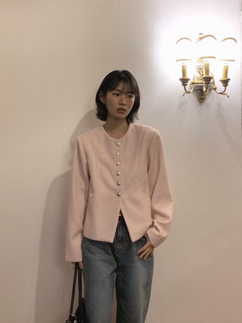 MOSMOS韓國直郵㊣女裝新品人氣休閑時尚真品推薦夾克粗花呢MOSMOS夾克