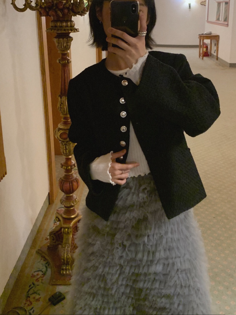 MOSMOS韓國直郵㊣女裝新品人氣休閑時尚真品推薦夾克粗花呢MOSMOS夾克