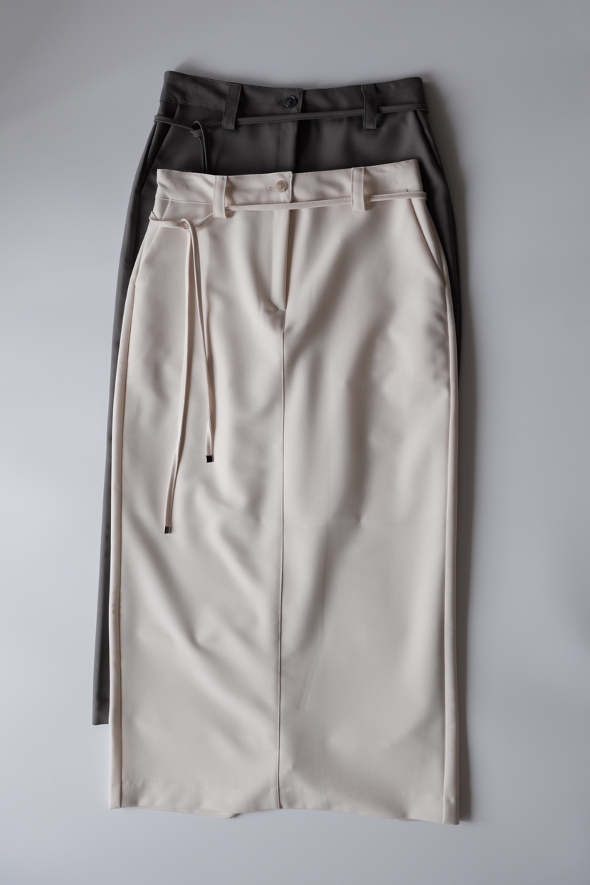 SORBET/FLAT WHITE東大門直郵㊣女裝新款休閑26春夏長裙含腰繩SORBET/FLAT WHITE長裙