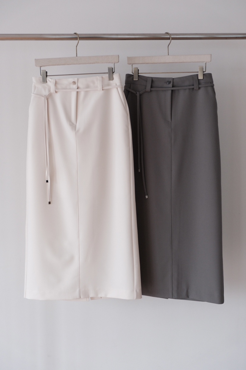 SORBET/FLAT WHITE東大門直郵㊣女裝新款休閑26春夏長裙含腰繩SORBET/FLAT WHITE長裙