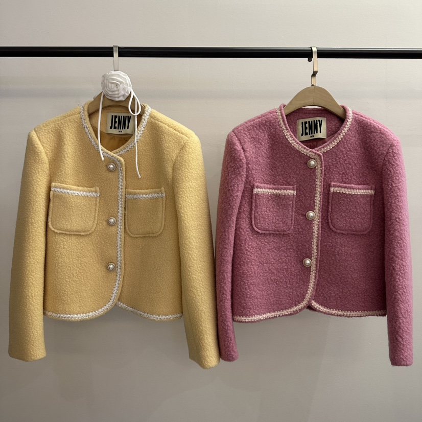 JENNY 1976韓國直郵㊣女裝新款人氣職業真品休閑夾克粗花呢JENNY 1976夾克