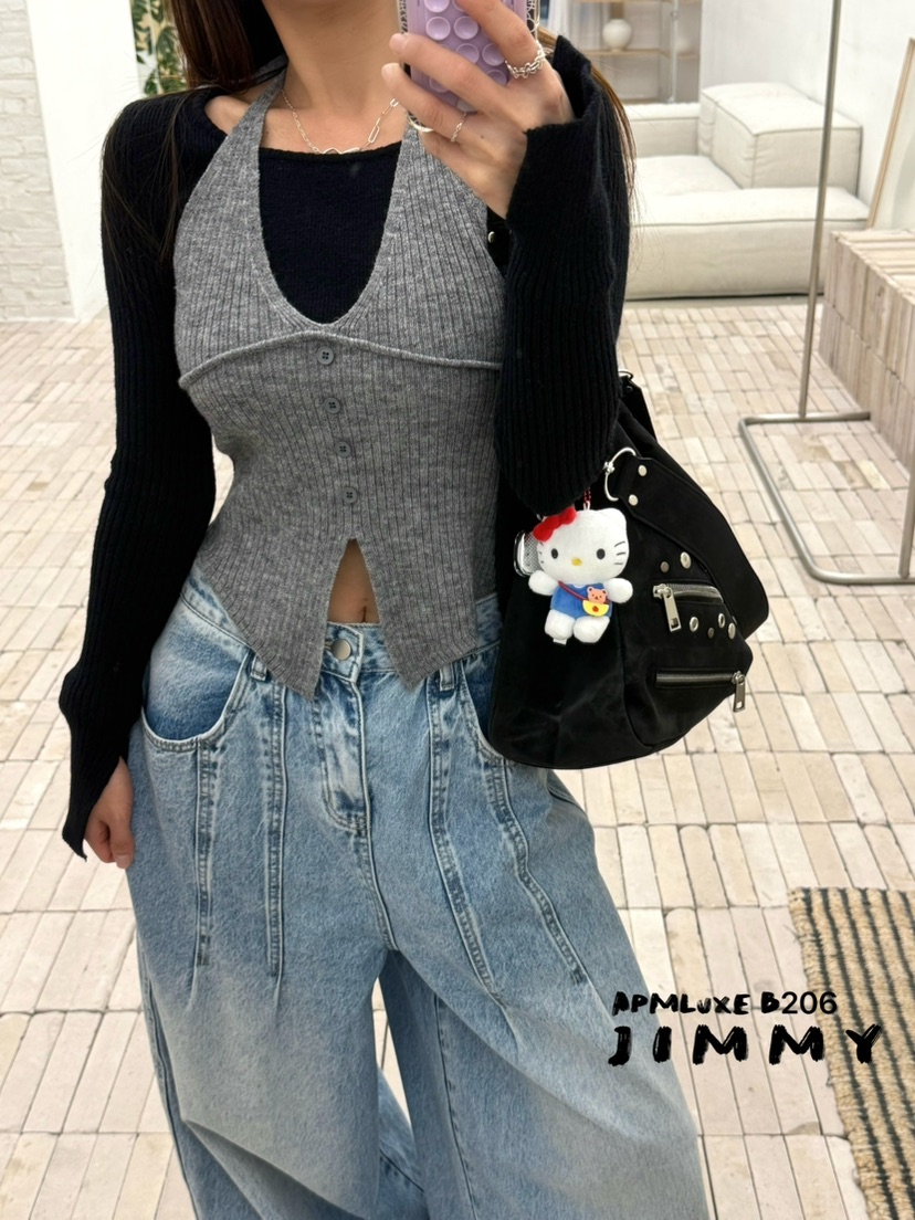 JIMMY㊣東大門實拍女士新品推薦真品職業人氣熱賣時尚針織衫JIMMY/REMAKE針織衫