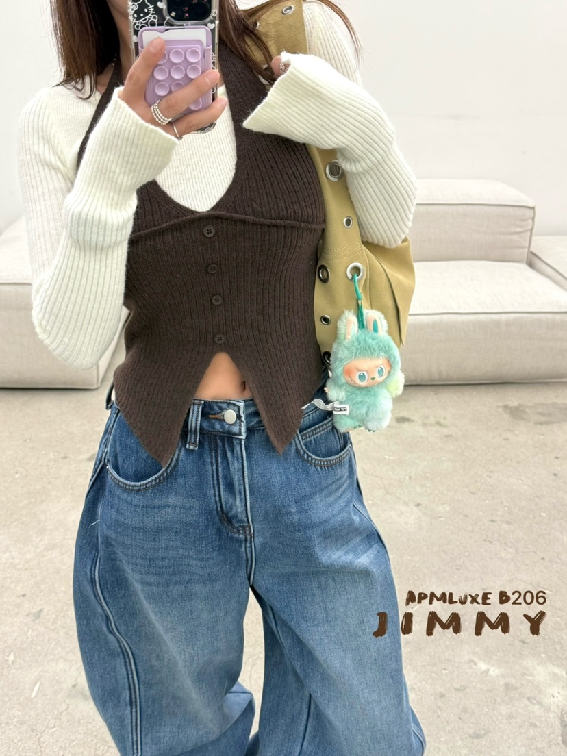 JIMMY㊣東大門實拍女士新品推薦真品職業人氣熱賣時尚針織衫JIMMY/REMAKE針織衫