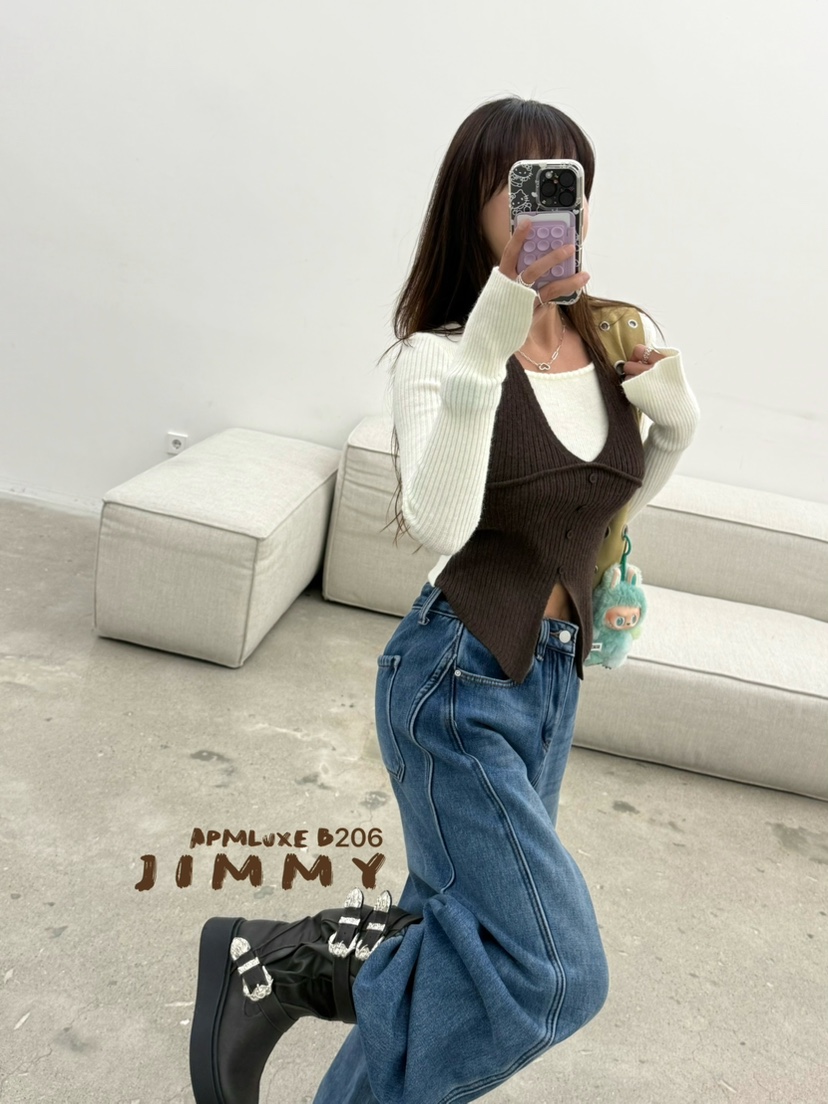 JIMMY㊣東大門實拍女士新品推薦真品職業人氣熱賣時尚針織衫JIMMY/REMAKE針織衫