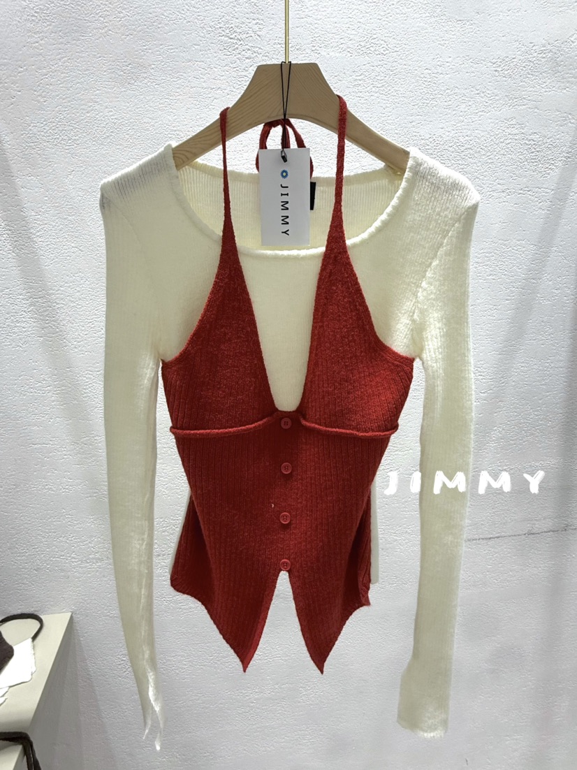 JIMMY㊣東大門實拍女士新品推薦真品職業人氣熱賣時尚針織衫JIMMY/REMAKE針織衫圖色1