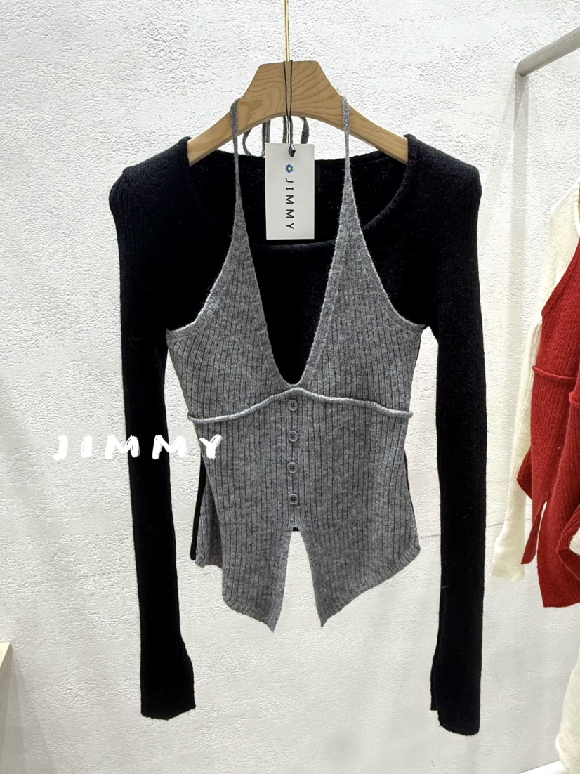 JIMMY㊣東大門實拍女士新品推薦真品職業人氣熱賣時尚針織衫JIMMY/REMAKE針織衫圖色3