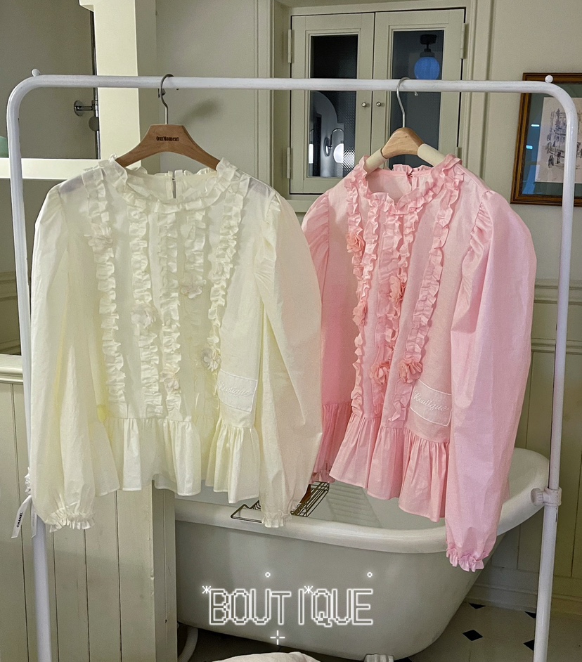 BOUTIQUE-L韓國直郵㊣女裝新款人氣真品推薦職業襯衫蕾絲衫BOUTIQUE-L襯衫/蕾絲衫