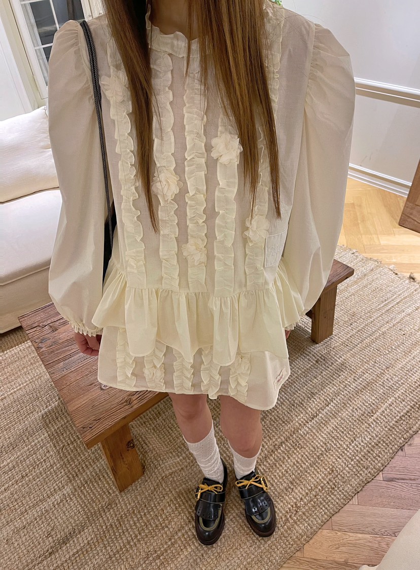 BOUTIQUE-L韓國直郵㊣女裝新款人氣真品推薦職業襯衫蕾絲衫BOUTIQUE-L襯衫/蕾絲衫