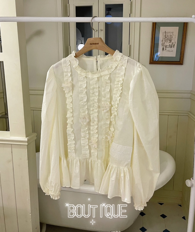 BOUTIQUE-L韓國直郵㊣女裝新款人氣真品推薦職業襯衫蕾絲衫BOUTIQUE-L襯衫/蕾絲衫圖色1