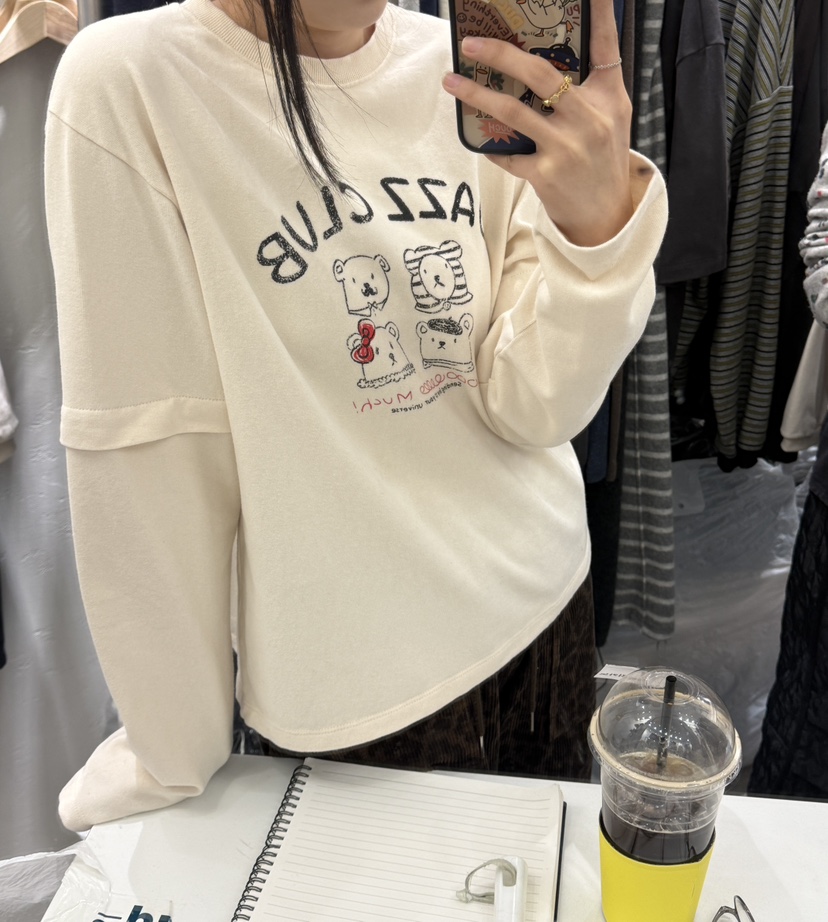 CELLI韓國直郵㊣女士新款職業真品人氣26春夏熱賣推薦長袖T恤CELLI長袖T恤