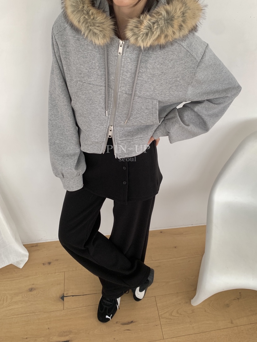 PIN-UP㊣東大門實拍女裝新品26春夏人氣職業熱賣衛衣毛絨兜帽PIN-UP衛衣