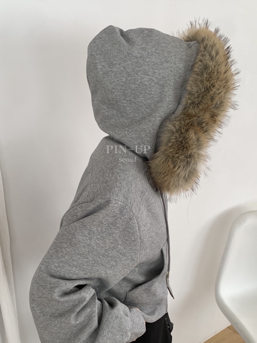 PIN-UP㊣東大門實拍女裝新品26春夏人氣職業熱賣衛衣毛絨兜帽PIN-UP衛衣