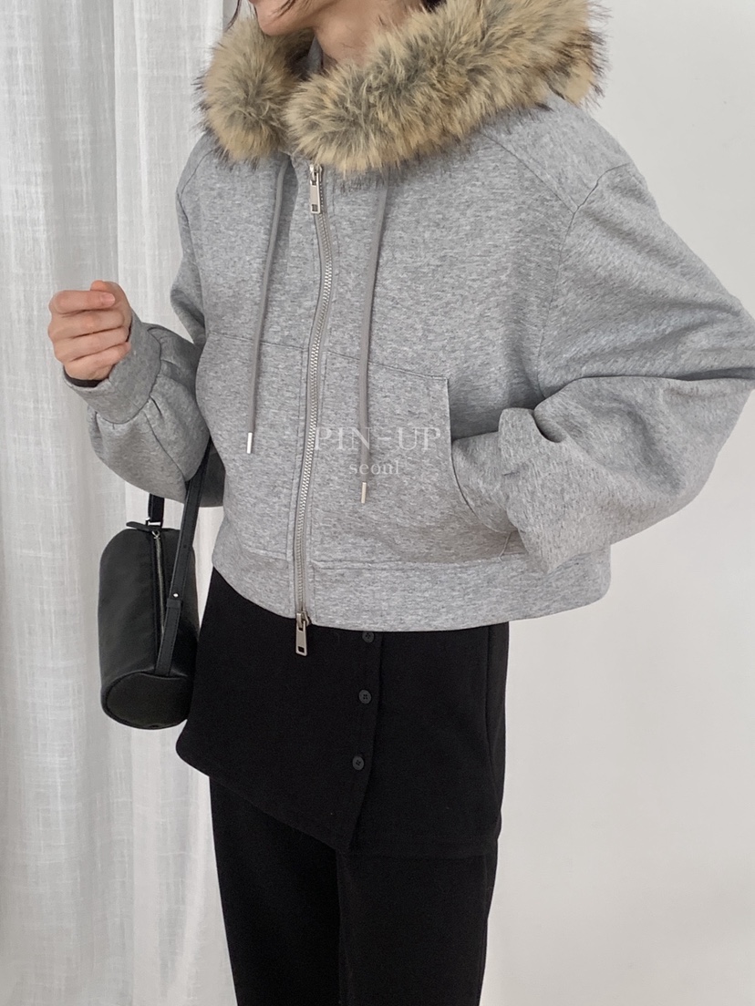 PIN-UP㊣東大門實拍女裝新品26春夏人氣職業熱賣衛衣毛絨兜帽PIN-UP衛衣圖色2