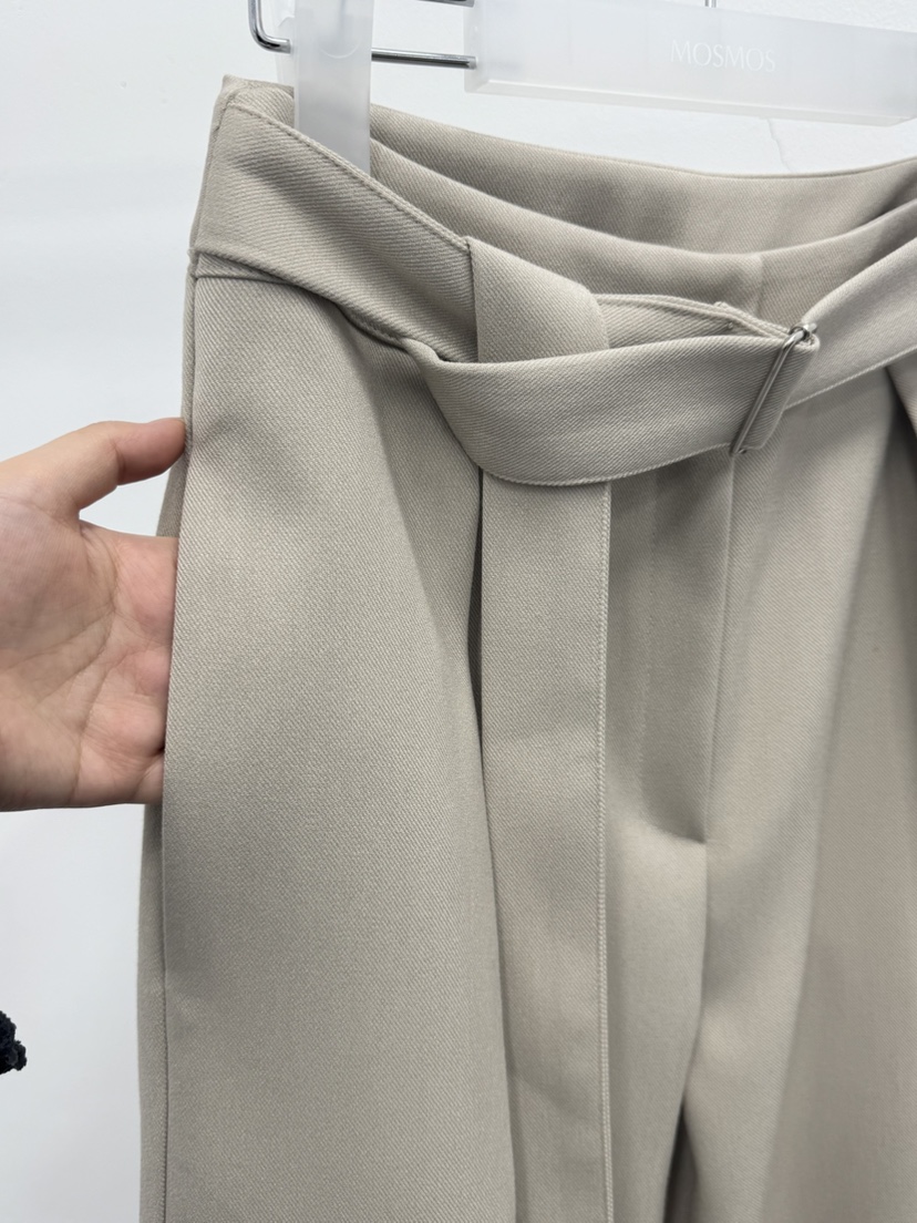 MOSMOS㊣東大門代購女士新款熱賣26春夏推薦人氣休閑褲含腰帶MOSMOS休閑褲