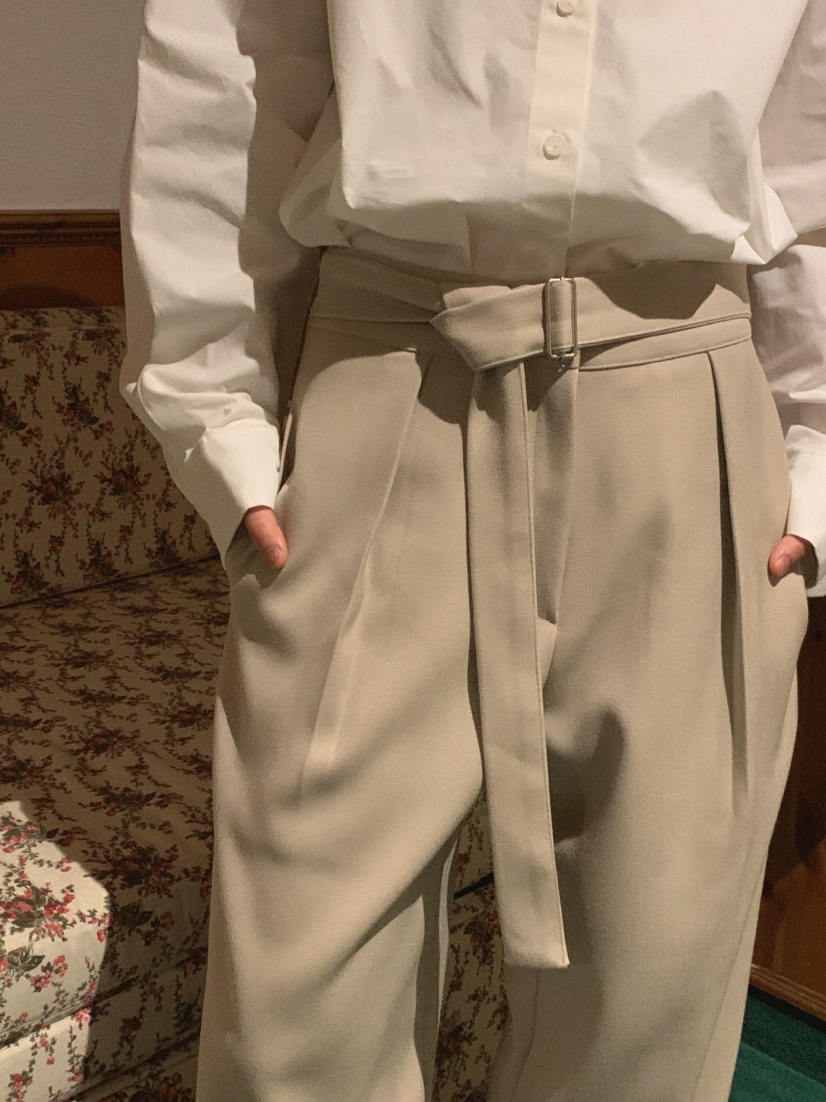 MOSMOS㊣東大門代購女士新款熱賣26春夏推薦人氣休閑褲含腰帶MOSMOS休閑褲