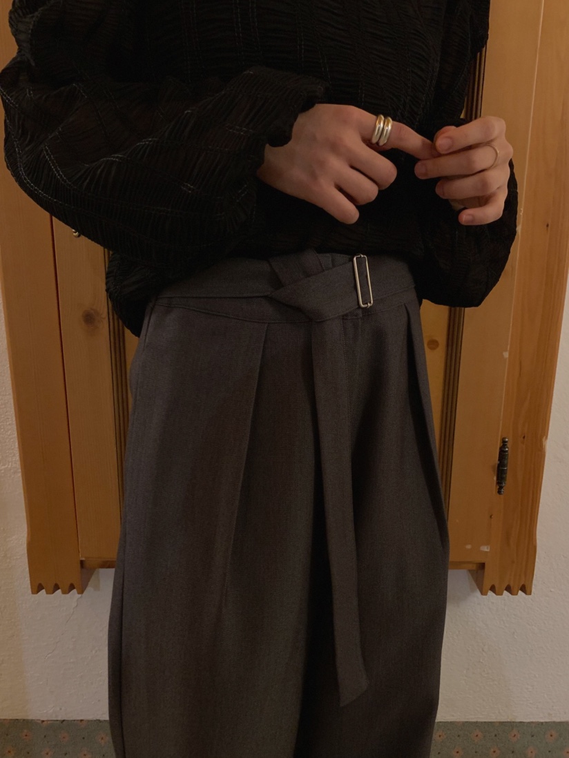 MOSMOS㊣東大門代購女士新款熱賣26春夏推薦人氣休閑褲含腰帶MOSMOS休閑褲