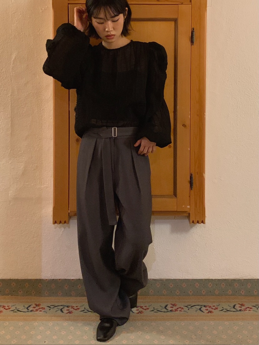 MOSMOS㊣東大門代購女士新款熱賣26春夏推薦人氣休閑褲含腰帶MOSMOS休閑褲