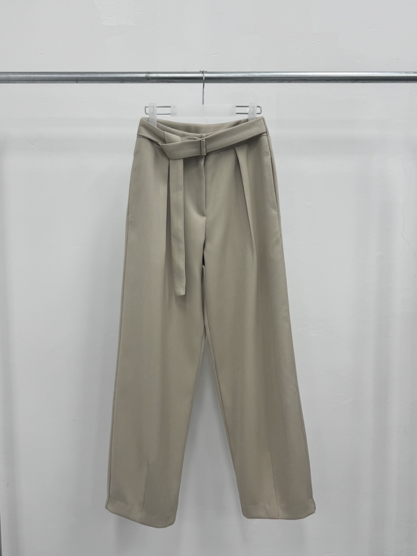 MOSMOS㊣東大門代購女士新款熱賣26春夏推薦人氣休閑褲含腰帶MOSMOS休閑褲圖色1