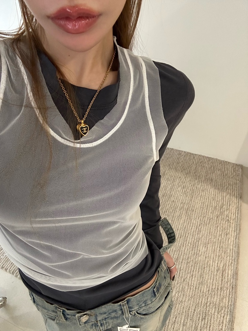 ZEROZERO韓國代購㊣女裝新品真品職業人氣26春夏長袖T恤雙層ZEROZERO長袖T恤