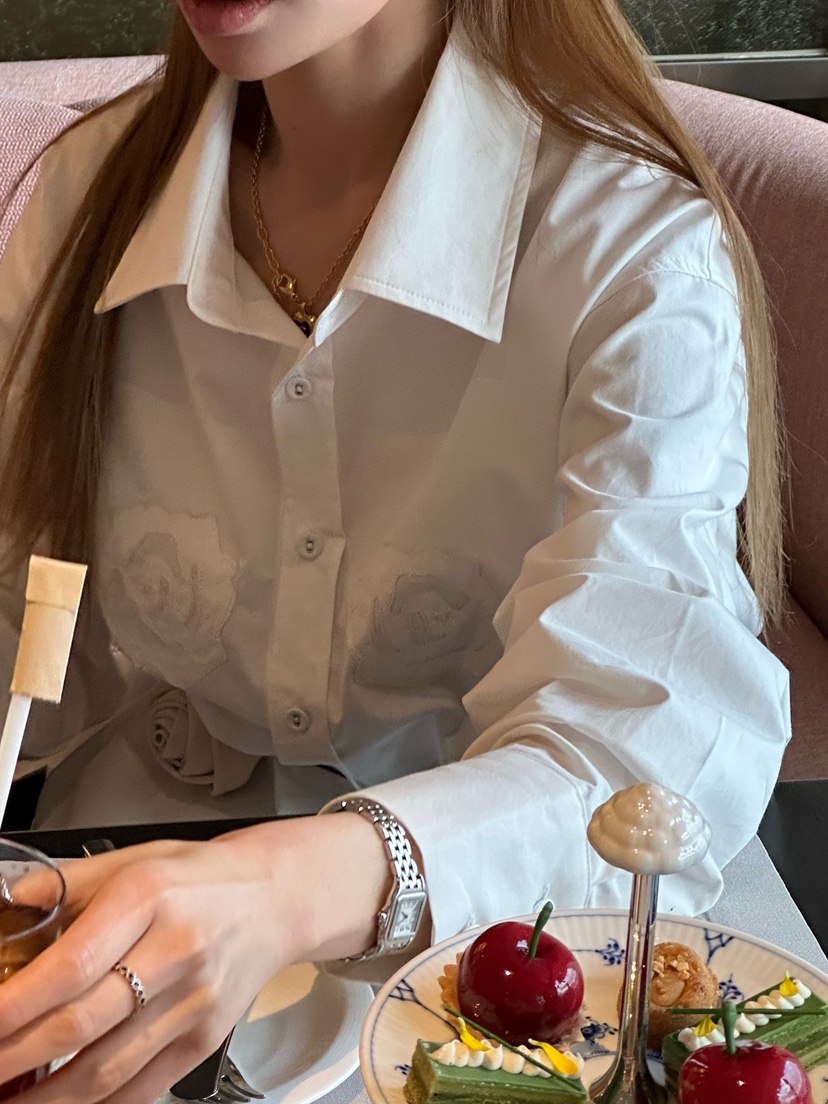 ZEROZERO㊣東大門實拍女士新款時尚推薦人氣襯衫蕾絲衫刺繡ZEROZERO襯衫/蕾絲衫