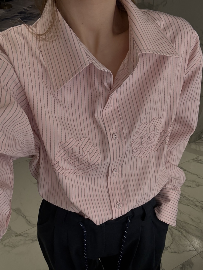 ZEROZERO㊣東大門實拍女士新款時尚推薦人氣襯衫蕾絲衫刺繡ZEROZERO襯衫/蕾絲衫