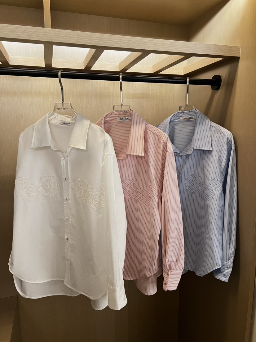 ZEROZERO㊣東大門實拍女士新款時尚推薦人氣襯衫蕾絲衫刺繡ZEROZERO襯衫/蕾絲衫