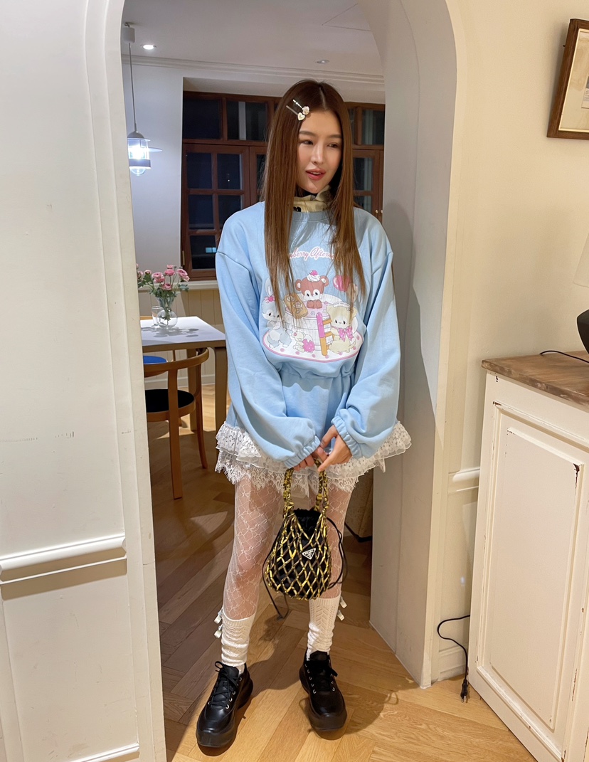 BOUTIQUE-L㊣東大門實拍女裝新款休閑真品熱賣時尚職業衛衣BOUTIQUE-L衛衣