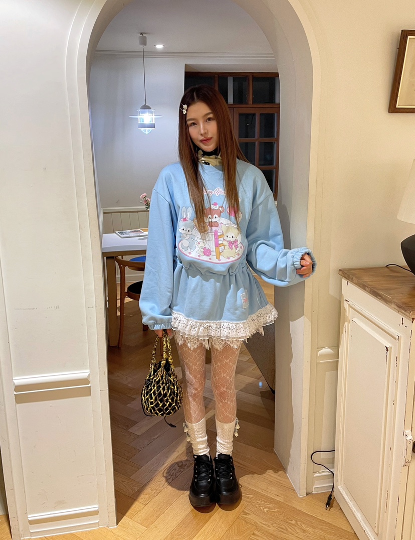 BOUTIQUE-L㊣東大門實拍女裝新款休閑真品熱賣時尚職業衛衣BOUTIQUE-L衛衣圖色1