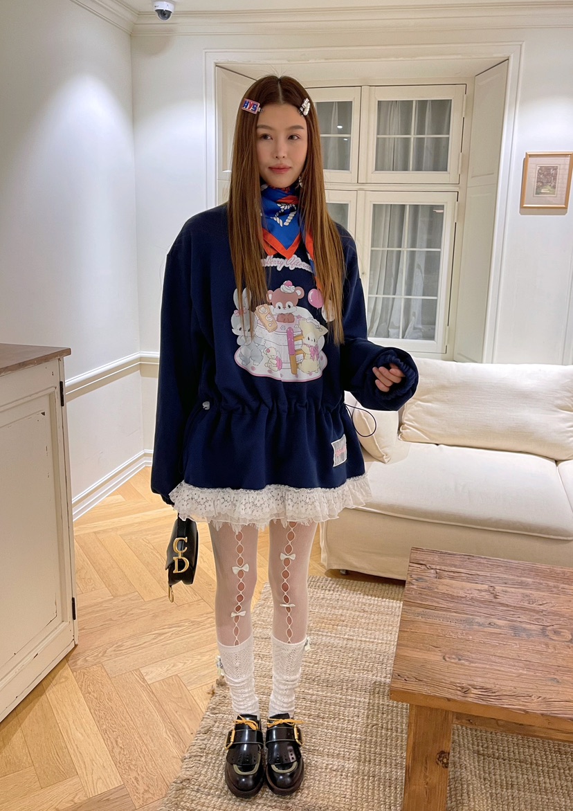 BOUTIQUE-L㊣東大門實拍女裝新款休閑真品熱賣時尚職業衛衣BOUTIQUE-L衛衣圖色3