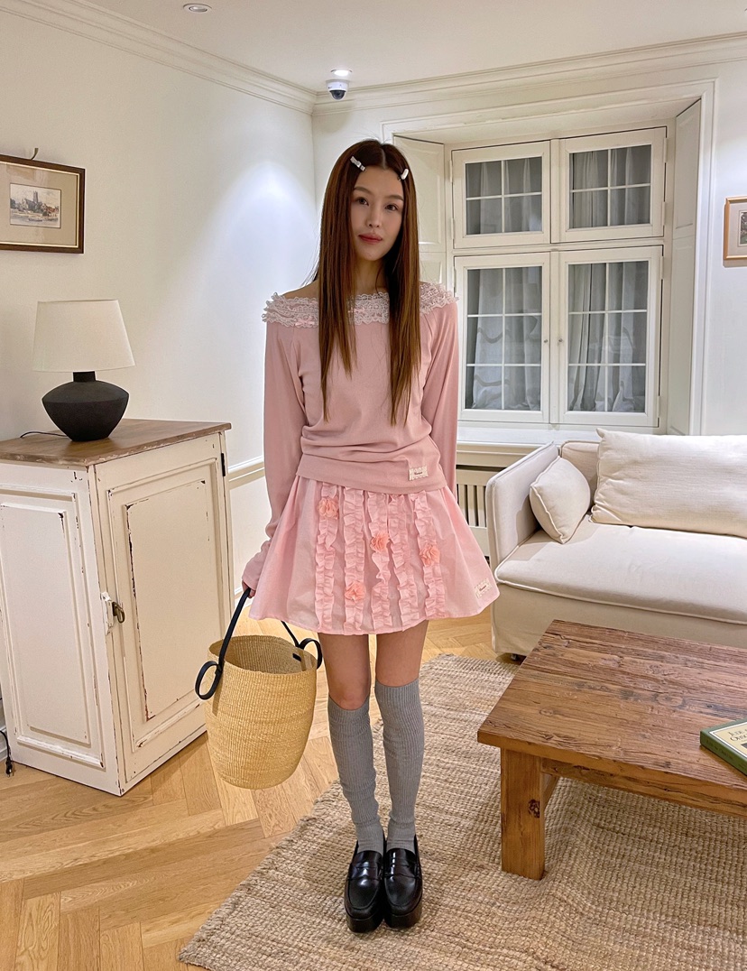 BOUTIQUE-L韓國直郵㊣女士新款26春夏真品職業熱賣休閑短裙BOUTIQUE-L短裙