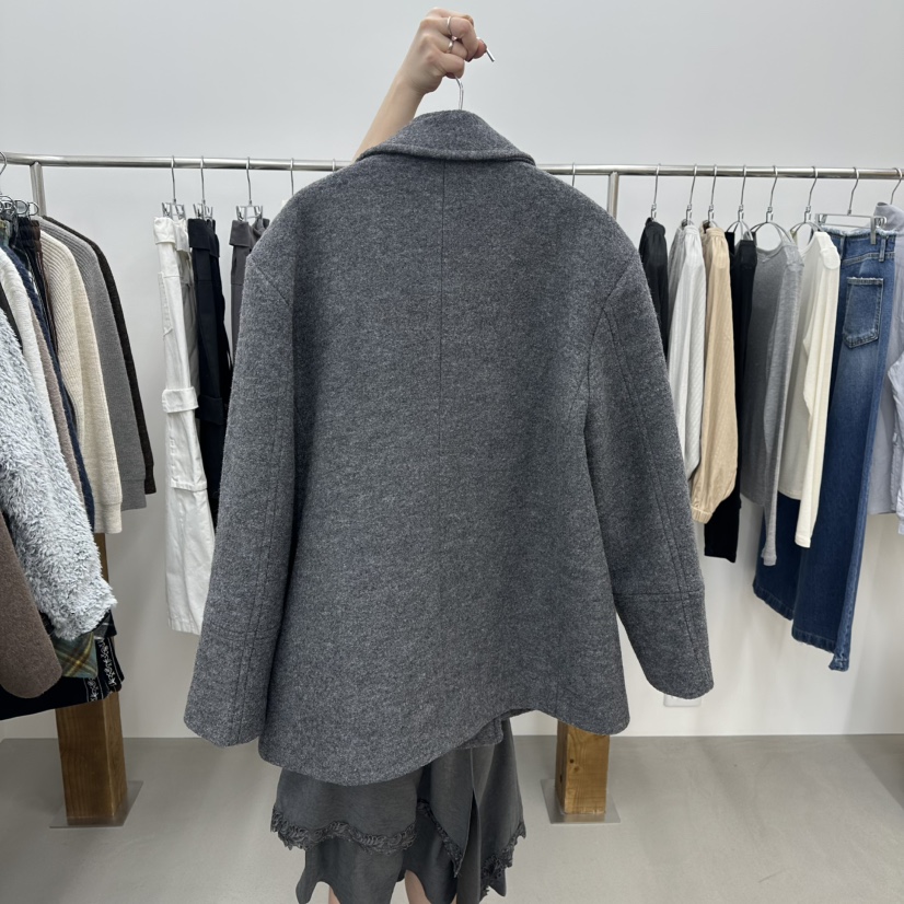 ENHANCE㊣東大門實拍女裝新款熱賣推薦真品人氣時尚短款大衣ENHANCE短款大衣