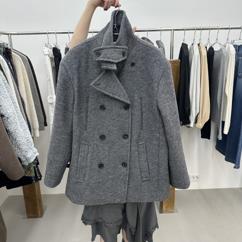 ENHANCE㊣東大門實拍女裝新款熱賣推薦真品人氣時尚短款大衣ENHANCE短款大衣