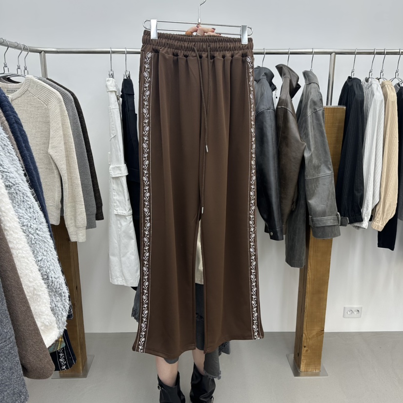 ENHANCE東大門直郵㊣女士新品休閑職業推薦熱賣26春夏休閑褲刺繡ENHANCE休閑褲圖色1