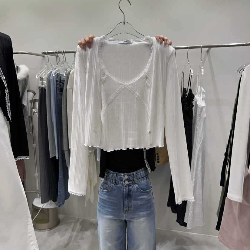 BAIE.38韓國直郵㊣女裝新品26春夏熱賣人氣套裝春款蕾絲開衫BAIE.38套裝圖色1套裝