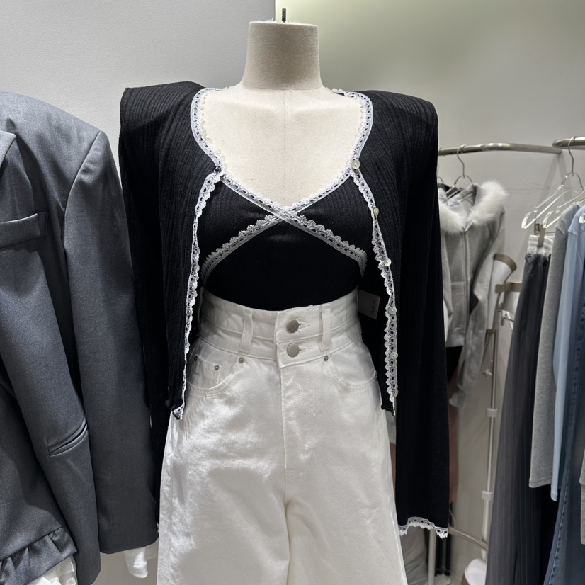 BAIE.38韓國直郵㊣女裝新品26春夏熱賣人氣套裝春款蕾絲開衫BAIE.38套裝圖色3