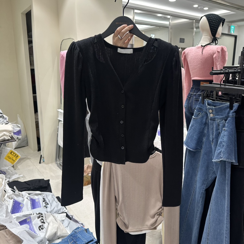 MONOPOLY韓國代購㊣女士新款26春夏真品職業熱賣長袖T恤春款MONO_POLY長袖T恤圖色4