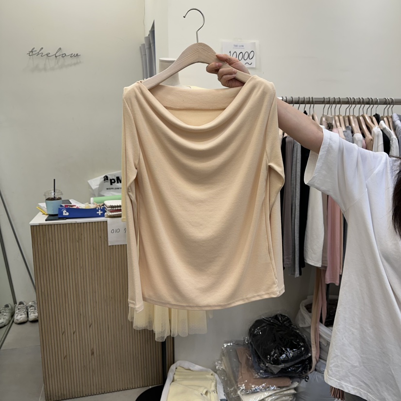 THE LOW東大門直郵㊣女裝新品休閑26春夏推薦人氣長袖T恤春款THE LOW長袖T恤圖色2